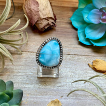 Load image into Gallery viewer, MJ Ring Free-Form Larimar Sterling Silver Ring