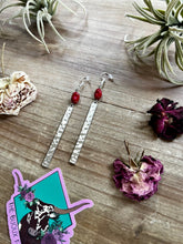Load image into Gallery viewer, Red Corral dangle earrings