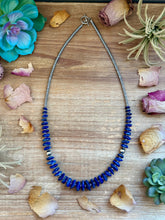 Load image into Gallery viewer, 22” Graduated Lapis Necklace