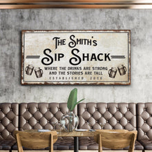 Load image into Gallery viewer, Family Sip Shack Bar Sign
