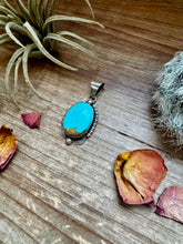 Load image into Gallery viewer, Oval Pendant - Kingman Turquoise &amp; Sterling Silver