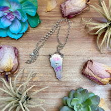 Load image into Gallery viewer, 106 - Sterling Silver Kingman Turquoise Lightning Bolt Fixed Chain Necklace by Jason Ogg
