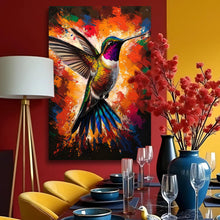 Load image into Gallery viewer, Humming Bird Abstract Wall Art