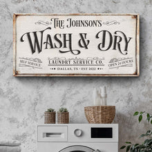 Load image into Gallery viewer, Personalized Laundry Service Sign