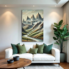 Load image into Gallery viewer, Abstract Mountain and River Landscape Wall Art II