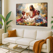 Load image into Gallery viewer, Jesus With Children Faith Wall Art VI