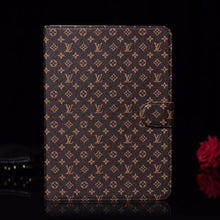 Load image into Gallery viewer, Elegant Monogram Canvas Flip Cover Apple iPad Protective Leather Case