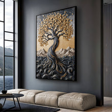 Load image into Gallery viewer, Golden Tree of Life Minimalist Wall Art