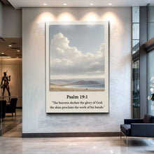 Load image into Gallery viewer, Psalm 19:1 - The Heavens Declare The Glory of God Faith Sign