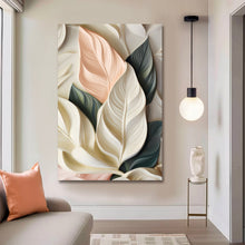 Load image into Gallery viewer, Elegant 3D Pastel Leaf Wall Art