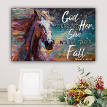 Load image into Gallery viewer, God Is Within Her She Will Not Fall Psalm 46:5 Faith Sign V