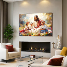 Load image into Gallery viewer, Jesus With Children Faith Wall Art IX
