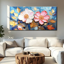 Load image into Gallery viewer, Golden Petals Impasto Wall Art