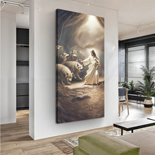 Load image into Gallery viewer, Jesus Protects The Lamb From Wolves Faith Wall Art VII