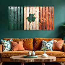Load image into Gallery viewer, Irish Shamrock Glory Wooden Flag Wall Art