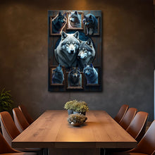 Load image into Gallery viewer, 3D Wolf Collage Wall Art II