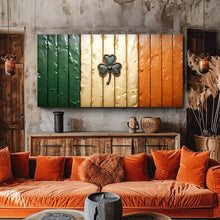 Load image into Gallery viewer, Irish Shamrock Glory Wooden Flag Wall Art II