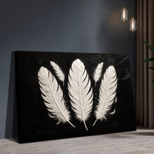 Load image into Gallery viewer, Minimalist Monochrome Feather Wall Art