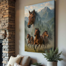 Load image into Gallery viewer, Galloping Horse Double Exposure Wall Art