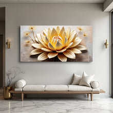 Load image into Gallery viewer, Golden Lotus Minimalist Abstract Wall Art II