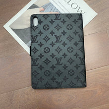 Load image into Gallery viewer, 3D Embossed Canvas Monogram Holster Apple iPad Flip Cover With Stand Function