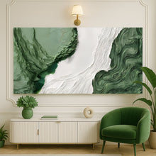 Load image into Gallery viewer, Green Rivers Abstract Wall Art V