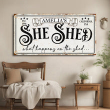 Load image into Gallery viewer, Personalized She Shed Sign IV
