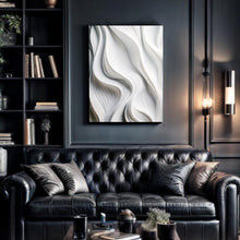 Load image into Gallery viewer, Modern Monochrome Waves Abstract Wall Art