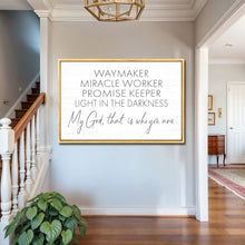 Load image into Gallery viewer, My God Way Maker Miracle Worker Faith Sign II