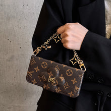 Load image into Gallery viewer, Stylish LV Print Multifunctional iPhone Crossbody Case - with Chain Strap, Stand &amp; Card Slots