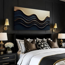 Load image into Gallery viewer, Black and Gold Minimalist Abstract Wall Art III