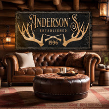 Load image into Gallery viewer, Personalized Family Antler Sign II