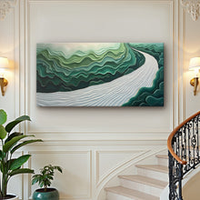 Load image into Gallery viewer, Green Rivers Abstract Wall Art III