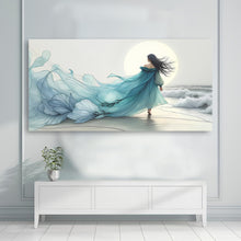 Load image into Gallery viewer, Swirling Winds by the Ocean Abstract Wall Art