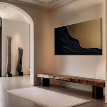 Load image into Gallery viewer, Black And Gold Minimalist Abstract X