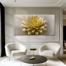 Load image into Gallery viewer, Golden Lotus Minimalist Abstract Wall Art III