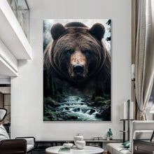 Load image into Gallery viewer, Grizzly Bear Double Exposure Wall Art