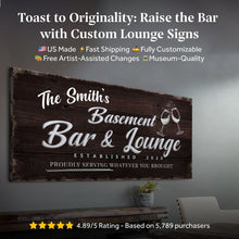 Load image into Gallery viewer, Basement Bar And Lounge Sign X