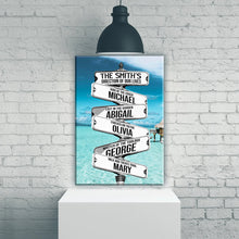Load image into Gallery viewer, Direction Of Our Lives Family Beach Names Sign
