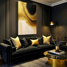 Load image into Gallery viewer, Minimalist Black and Gold Wall Art