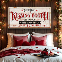 Load image into Gallery viewer, Vintage Rustic Kissing Booth Sign IV