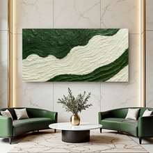 Load image into Gallery viewer, Green Rivers Abstract Wall Art VII