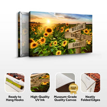 Load image into Gallery viewer, Sunflower Field Family Names Sign