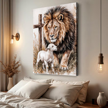 Load image into Gallery viewer, Lion And Sheep Faith Wall Art II