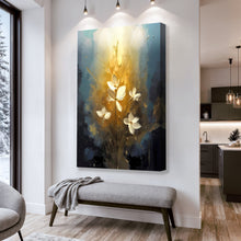 Load image into Gallery viewer, Golden Glow Elegant Flower Wall Art