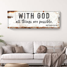 Load image into Gallery viewer, With God All Things Are Possible Sign