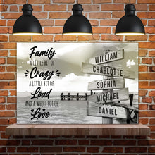Load image into Gallery viewer, A Lot of Love Family Names Sign