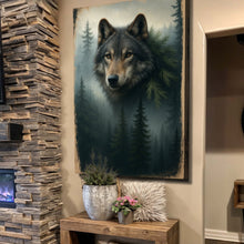 Load image into Gallery viewer, Wolf Double Exposure Wall Art V