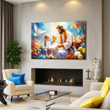 Load image into Gallery viewer, Jesus With Children Faith Wall Art IV