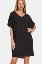 Load image into Gallery viewer, Zenana V-Neck Tee Dress with Pockets